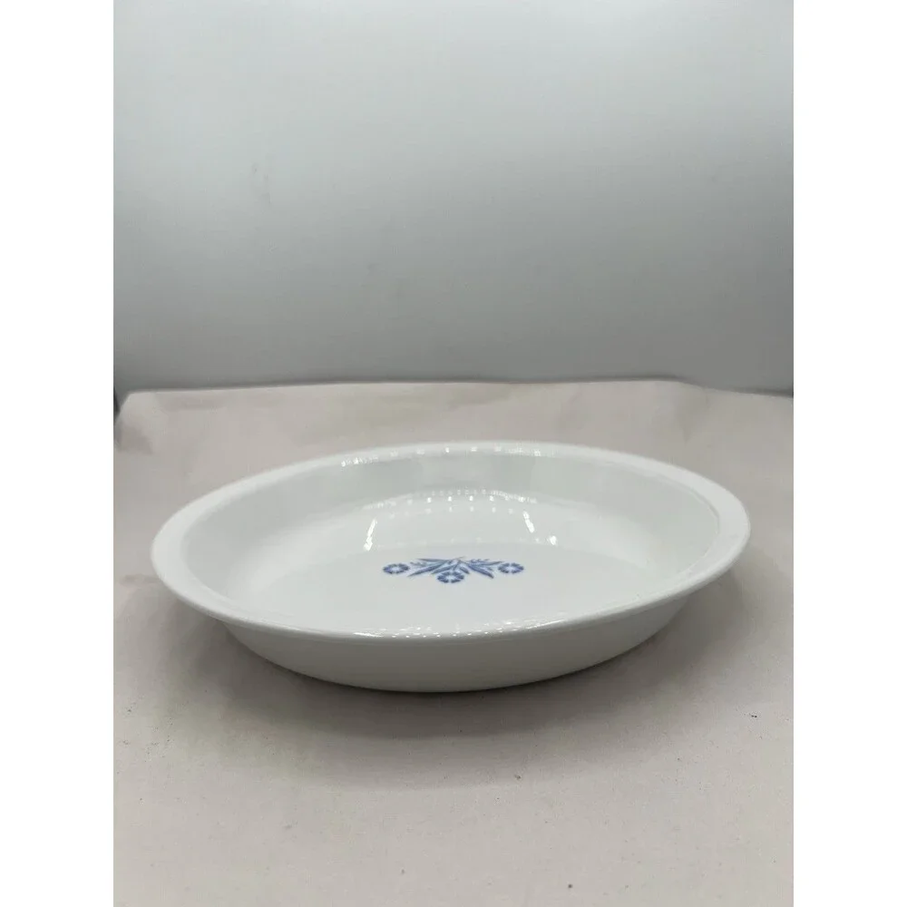 Vintage Corning Ware Blue Cornflower 9.75 in Pie Plate Baking Dish P-309 USA
